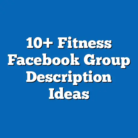 10+ Fitness Facebook Group Description Ideas