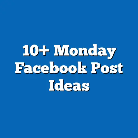 10+ Monday Facebook Post Ideas