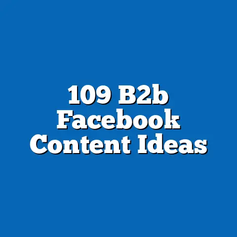 109 B2b Facebook Content Ideas