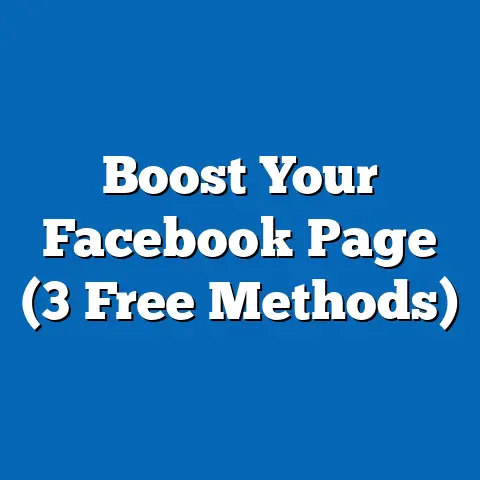 Boost Your Facebook Page (3 Free Methods)
