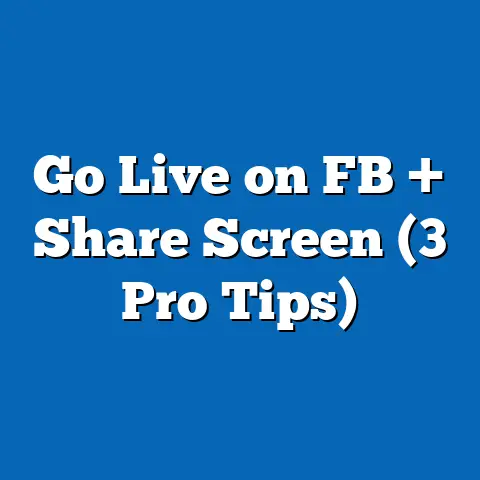 Go Live on FB + Share Screen (3 Pro Tips)