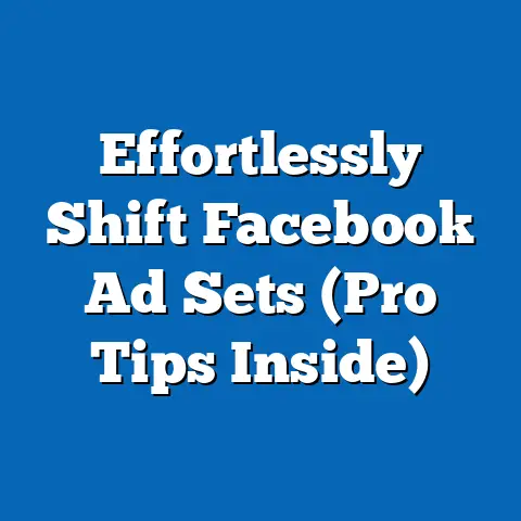 Effortlessly Shift Facebook Ad Sets  (Pro Tips Inside)