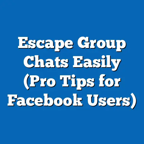 Escape Group Chats Easily  (Pro Tips for Facebook Users)