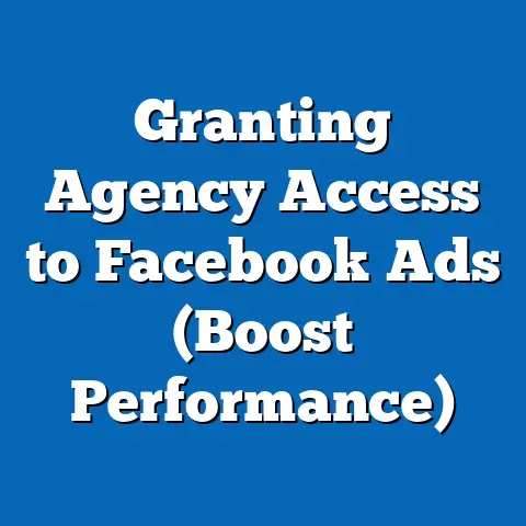 Granting Agency Access to Facebook Ads  (Boost Performance)