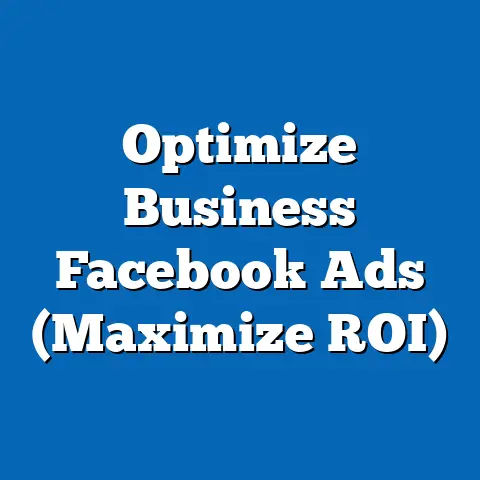 Optimize Business Facebook Ads  (Maximize ROI)