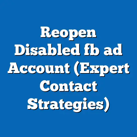 Reopen Disabled fb ad Account (Expert Contact Strategies)