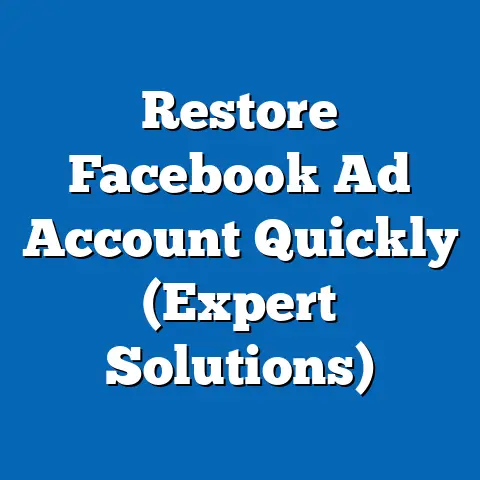 Restore Facebook Ad Account Quickly  (Expert Solutions)