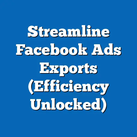 Streamline Facebook Ads Exports  (Efficiency Unlocked)