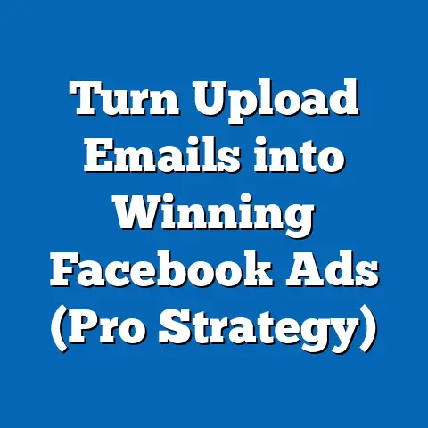 Turn Upload Emails into Winning Facebook Ads  (Pro Strategy)