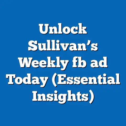 Unlock Sullivan’s Weekly fb ad Today (Essential Insights)