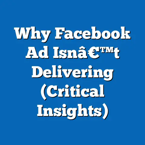 Why Facebook Ad Isnâ€™t Delivering  (Critical Insights)