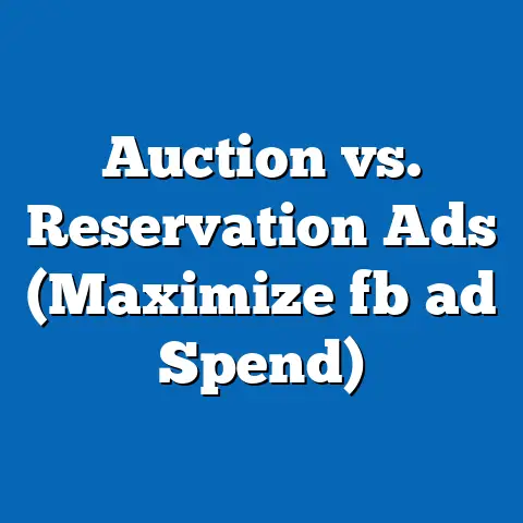 Auction vs. Reservation Ads (Maximize fb ad Spend)