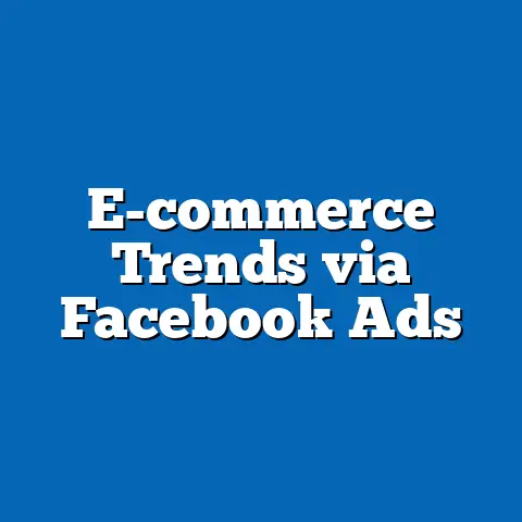 E-commerce Trends via Facebook Ads