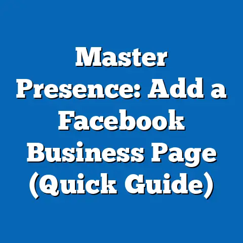 Master Presence: Add a Facebook Business Page  (Quick Guide)