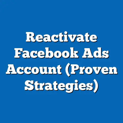 Reactivate Facebook Ads Account  (Proven Strategies)