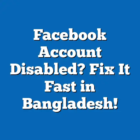 Facebook Account Disabled? Fix It Fast in Bangladesh!