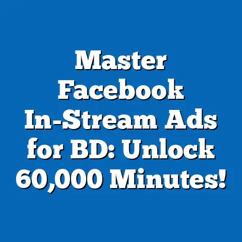 Master Facebook In-Stream Ads for BD: Unlock 60,000 Minutes!