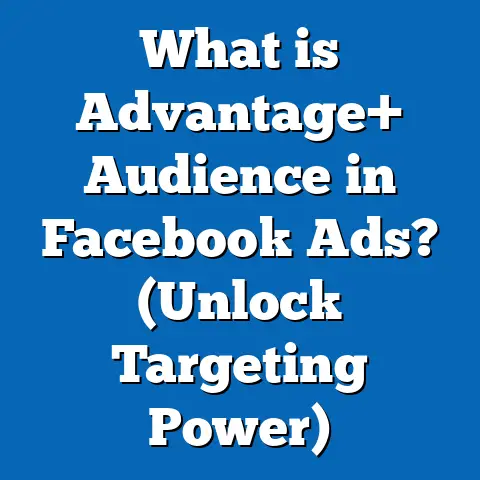 What is Advantage+ Audience in Facebook Ads? (Unlock Targeting Power)