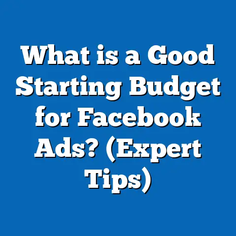 What is a Good Starting Budget for Facebook Ads? (Expert Tips)