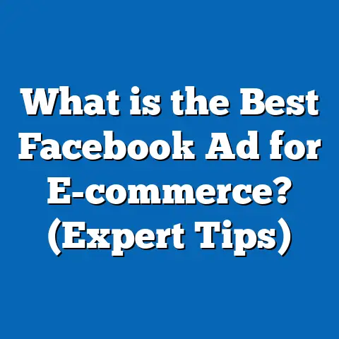 What is the Best Facebook Ad for E-commerce? (Expert Tips)