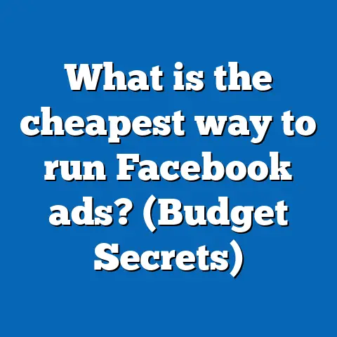 What is the cheapest way to run Facebook ads? (Budget Secrets)