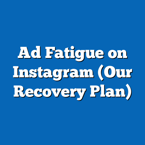 Ad Fatigue on Instagram (Our Recovery Plan)