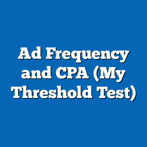 Ad Frequency and CPA (My Threshold Test)