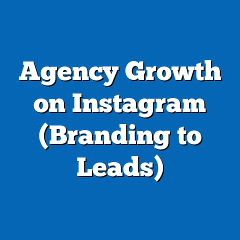 Agency Growth on Instagram (Branding to Leads)