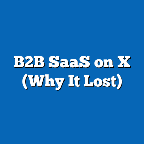 B2B SaaS on X (Why It Lost)