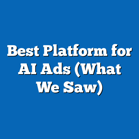 Best Platform for AI Ads (What We Saw)