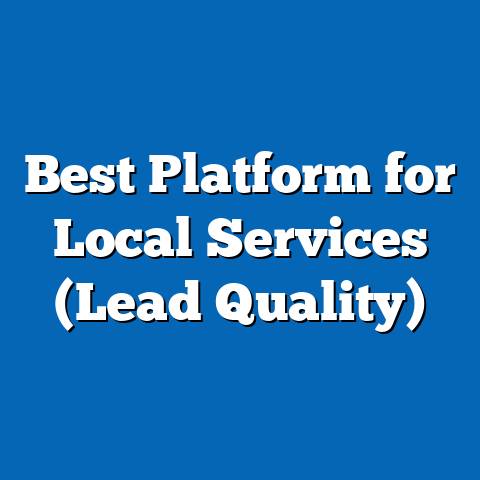 Best Platform for Local Services (Lead Quality)