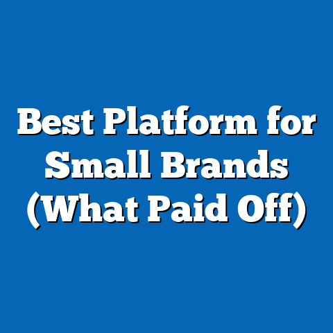 Best Platform for Small Brands (What Paid Off)