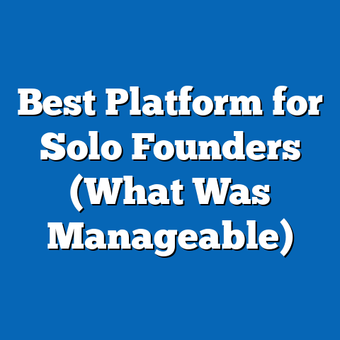 Best Platform for Solo Founders (What Was Manageable)