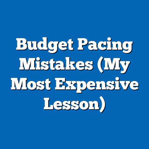 Budget Pacing Mistakes (My Most Expensive Lesson)