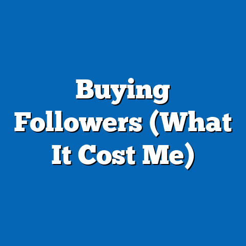 Buying Followers (What It Cost Me)