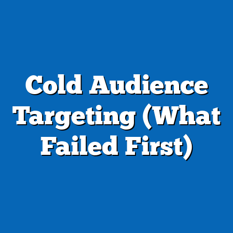 Cold Audience Targeting (What Failed First)