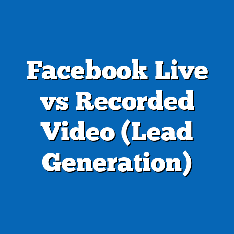 Facebook Live vs Recorded Video (Lead Generation)