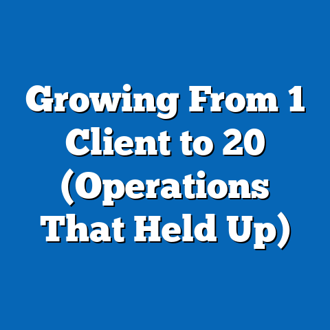Growing From 1 Client to 20 (Operations That Held Up)