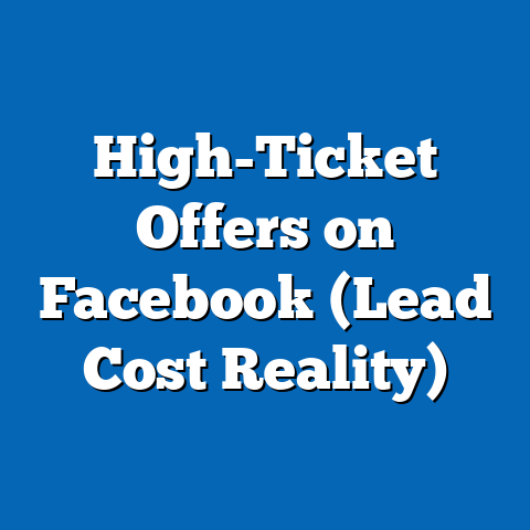 High-Ticket Offers on Facebook (Lead Cost Reality)