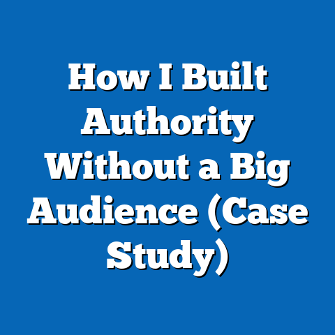 How I Built Authority Without a Big Audience (Case Study)