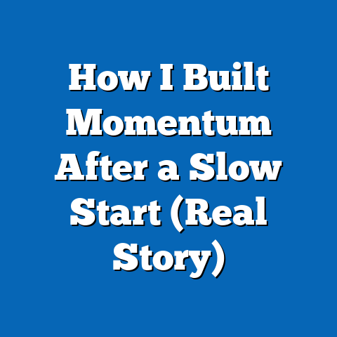 How I Built Momentum After a Slow Start (Real Story)