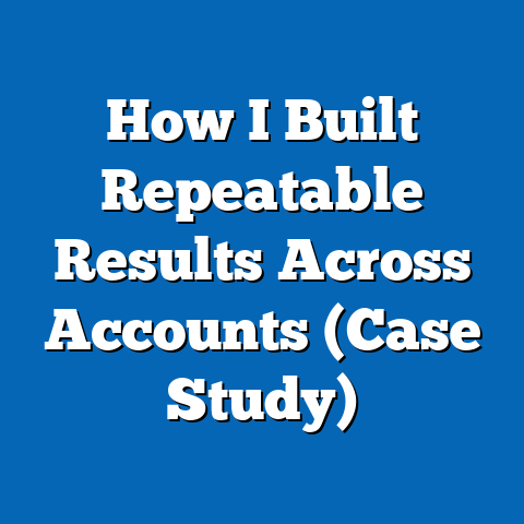 How I Built Repeatable Results Across Accounts (Case Study)