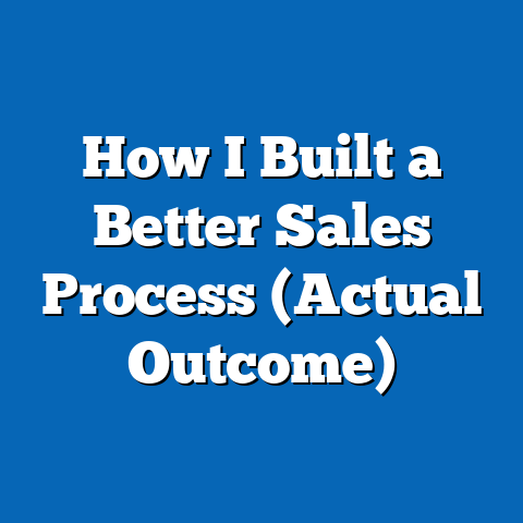 How I Built a Better Sales Process (Actual Outcome)