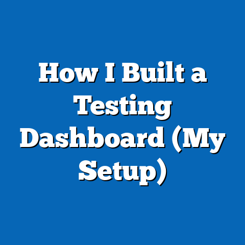How I Built a Testing Dashboard (My Setup)