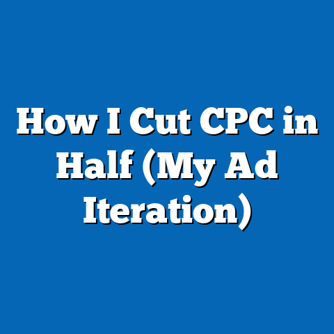 How I Cut CPC in Half (My Ad Iteration)
