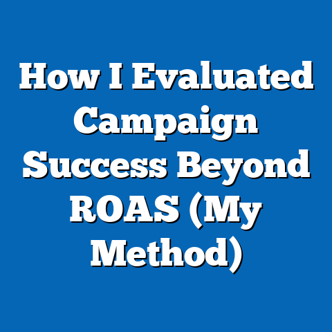 How I Evaluated Campaign Success Beyond ROAS (My Method)