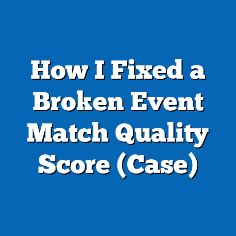 How I Fixed a Broken Event Match Quality Score (Case)