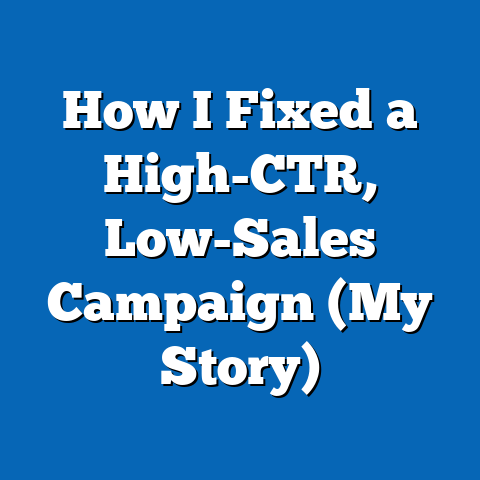 How I Fixed a High-CTR, Low-Sales Campaign (My Story)