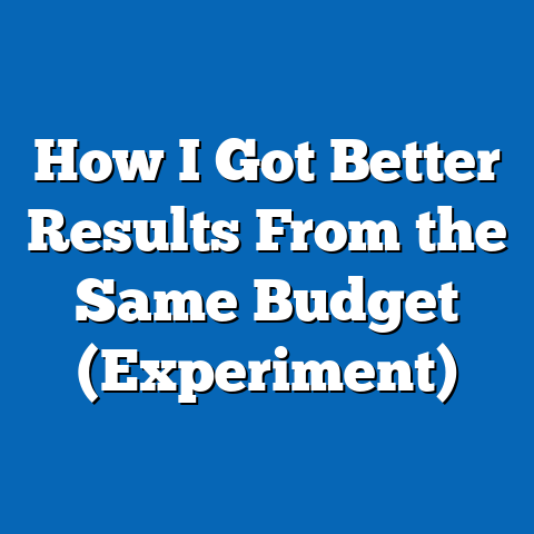 How I Got Better Results From the Same Budget (Experiment)