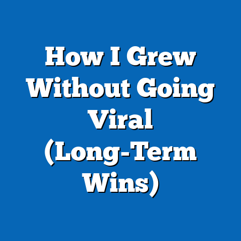 How I Grew Without Going Viral (Long-Term Wins)